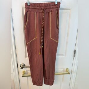 2 piece Fabletics Rust Jogger Pants and Matching Tank